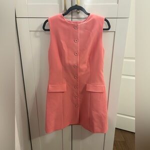 ANTONIO MELANI Coral Button-Front Mini Dress